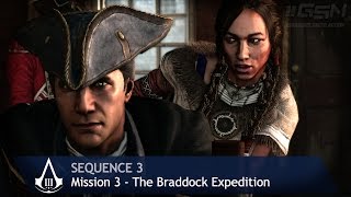 Assassins Creed 3  Sequence 3  Mission 3  The Braddock Expedition 100 Sync [upl. by Bekah388]