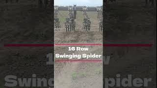 Thousand Hills Cultivators 16 Row Swinging Spider for Mechanical Weed Control on Organic Farm [upl. by Bate]