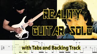 Richard Sanderson REALITY Guitar Solo with Tabs and Backing Track by Alvin De Leon [upl. by Asseral]