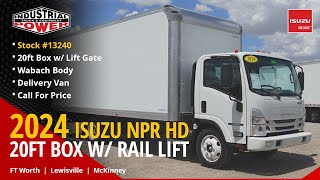 2024 Isuzu NPR HD Delivery Truck  20ft Wabash Box Truck w Rail Lift  Cab Over  IP Truck 13240 [upl. by Atat]