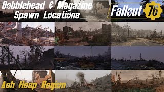 Fallout 76 Bobblehead amp Magazine Spawn Locations  Ash Heap Region [upl. by Phil]