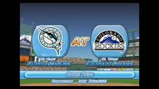 MLB Power Pros Wii Florida Marlins Season Game 149 FLA  COL [upl. by Naillij]