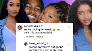 KENNEDY CYMONE SUPPORTERS CHECKS CORIERAYVON FOR PRAISING HALLE BAILEY AND DDG RELATIONSHIP [upl. by Ecnerret191]