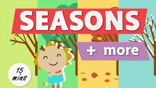 4 Seasons Songs  more  COMPILATION  Wormhole English  Songs For Kids [upl. by Bullion]