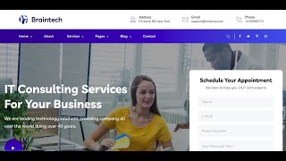 Braintech  Technology amp IT Solutions WordPress Theme  IT Company Startup WordPress theme [upl. by Bergstein]