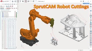 SprutCAM Robot Tutorial 4  Robot Cutting Laser SprutCAM Multiaxis Toolpath Cutting [upl. by Annaohj214]