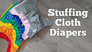 HOW TO STUFF CLOTH DIAPERS  Dos and donts  multiple methods to minimize leaks [upl. by Aihsital]