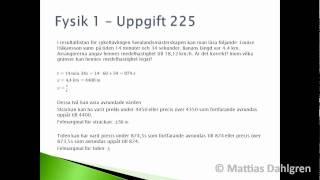 Fysik 1  Uppgift 225wmv [upl. by Pollitt725]