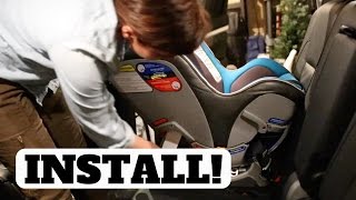 How To Install Chicco NextFit Convertible Car Seat Forward amp Rear Facing Tutorial [upl. by Marybelle]