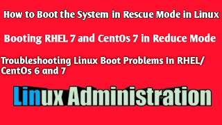 How to boot the System in Rescue Mode amp Emergency Mode  Booting RHEL7 amp CentOS 7 into Rescue Mode [upl. by Adnoluy]