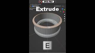 Blender Keyboard Shortcut ➦ Extrude [upl. by Bourn706]