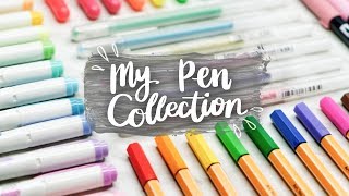 MY PEN COLLECTION w Swatches  Bullet Journal Calligraphy amp Drawing Supplies [upl. by Itnahs]