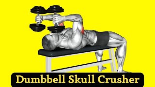 Dumbbell Skull Crusher How To Do Form and Variations [upl. by Eecyal367]