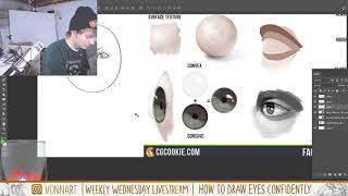 Stream Drawing and Understanding Eyes Tutorial [upl. by Leiram]