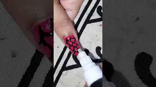 Nail extension dotting nailart nails design at home 💅nailart trending short diynails [upl. by Aicel]