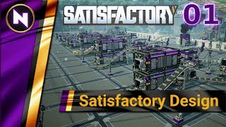 Satisfactory Design 1 BUILDING A STARTER BASE [upl. by Dasa]