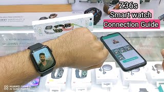 Z36s Smart Watch Unboxing  Features  Connection Guide  in Hindi  Add Custom Wallpaper [upl. by Lleder]