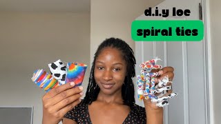 Make loc spiral ties using the sewing method tutorial [upl. by Ailedroc]