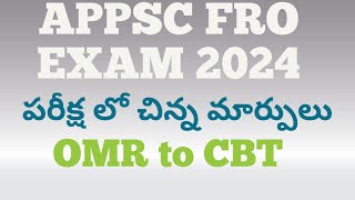 APPSC FRO PRELIMS EXAM MODE CHANGEDAPPSC FRO LATEST FRO NOTIFICATION [upl. by Allwein386]