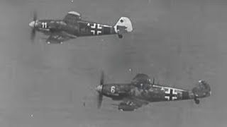 Luftwaffe Guncamera footage Messerschmitt Bf109G6  Battle for Germany June 1944 [upl. by Bryon]