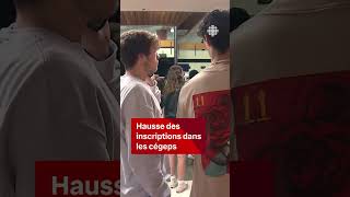 Inscriptions en hausse dans les cégeps  Vidéojournal [upl. by Anyal]