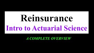 Reinsurance  Intro to Actuarial Science [upl. by Naneik]