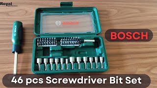 🔥 Bosch 46 pcs Screwdriver Bit Set Unboxing  Best Magnetic Screw Driver Set For All In One 🔧 [upl. by Thorsten]