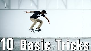 10 Skateboard Tricks EVERY Skateboarder Should know [upl. by Narib]