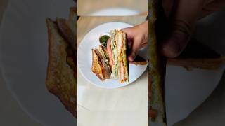 Vegetable sandwich  Breakfast recipe  Bread recipe sandwich breadrecipe youtubeshorts [upl. by Arratoon]