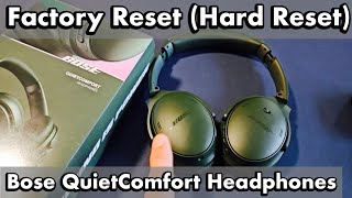 Bose QuietComfort Headphones How to Factory Reset Hard Reset Fix Connecting Problems [upl. by Ysor408]