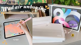 iPad air 4th gen unboxing and review 🧊 how i use it to study [upl. by Silberman980]