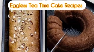 2 Eggless Tea Time Cake Recipes Using Blender  Eggless Banana Cake  Eggless Gulab Jamun Mix Cake [upl. by Doubler337]