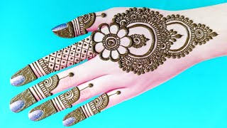 Navratri special Stylish Mehndi designs Simple Mehandi design Easy Mehndi designMehandi ka design [upl. by Humpage]