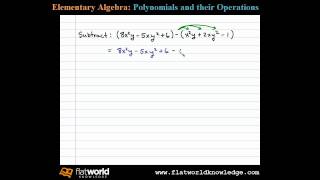 Subtract Polynomials  Algebra fwk  TryThis050302 [upl. by Ainolloppa906]