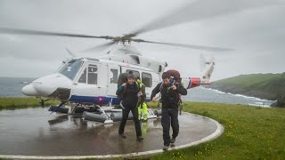 Landing in Mykines with Atlantic Airways helicopter Faroe Islands Fær Øer  Føroyar [upl. by Argus]