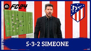 Simeone 532 Atlético de Madrid EA FC 24 Tácticas [upl. by Clift525]