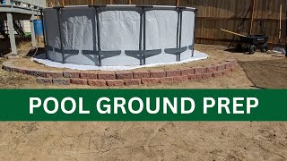 Above Ground Pool Ground Preparation Leveling and Tamping [upl. by Aleahc958]