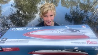 Unboxing a RC Speed Boat [upl. by Airtina]