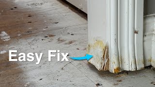 How To Repair a Terribly Damaged Door Jamb the Easiest Way Possible [upl. by Britta]