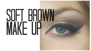 Make up tutorial soft brown eyes [upl. by Yasmar]