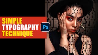 Simple and Cool Typography Tutorial Using Adobe Photoshop  photoshoptutorial texteffect [upl. by Gnad]