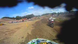 Gopro HD Darryn Durham Race  Unadilla MX Lucas Oil Motocross 2011 [upl. by Huai370]