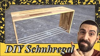 Schuhablage mit Sitzbank selber bauen  Holz und Metall  Ideal für Anfänger [upl. by Fernas]