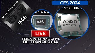 🚀 CES 2024 Revelações Épicas da AMD Novos CPUs Série 8000 RX7600XT 16GB e Ryzen 5 8600 🚀 [upl. by Burch520]