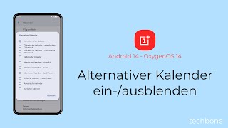 Alternativer Kalender einblenden oder ausblenden  OnePlus Android 14  OxygenOS 14 [upl. by Irbua146]