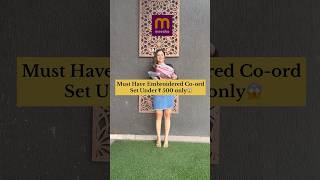 Embroidered Coord Set Under ₹500’Link’ Under Community Postshortsviral youtubeshorts [upl. by Nallaf126]