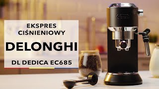 Ekspres ciśnieniowy DeLonghi DL Dedica EC685  dane techniczne  RTV EURO AGD [upl. by Bainter]