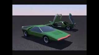 Sketchup Kerkythea Animation Alfa Romeo Carabo [upl. by Olsewski215]