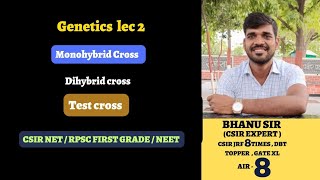 GENETICS LEC 2 II MONO and Dihybrid CROSS II NET LIFESCIENCE II NEET II FIRST GRADE BIOLOGY II LIVE [upl. by Ho]