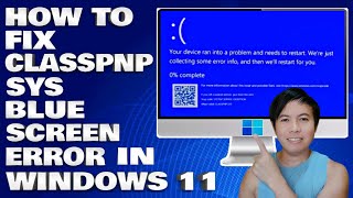 How To Fix CLASSPNPSYS Blue Screen Error in Windows 1011 Solution [upl. by Matt]